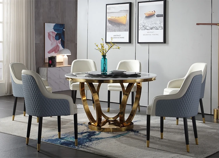 Description Picture 3 of itemIns Nordic Luxury Leisure Gorgeous Kitchen Table And Chair Large Family Home Dining Table Room Comedor Mesas Furniture