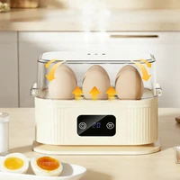 Chaudière à œufs électrique, Mini cuiseur à œufs avec minuterie, arrêt automatique, cuiseur à vapeur pour petit déjeuner, Machine à œufs bouillies pour 6 œufs 1