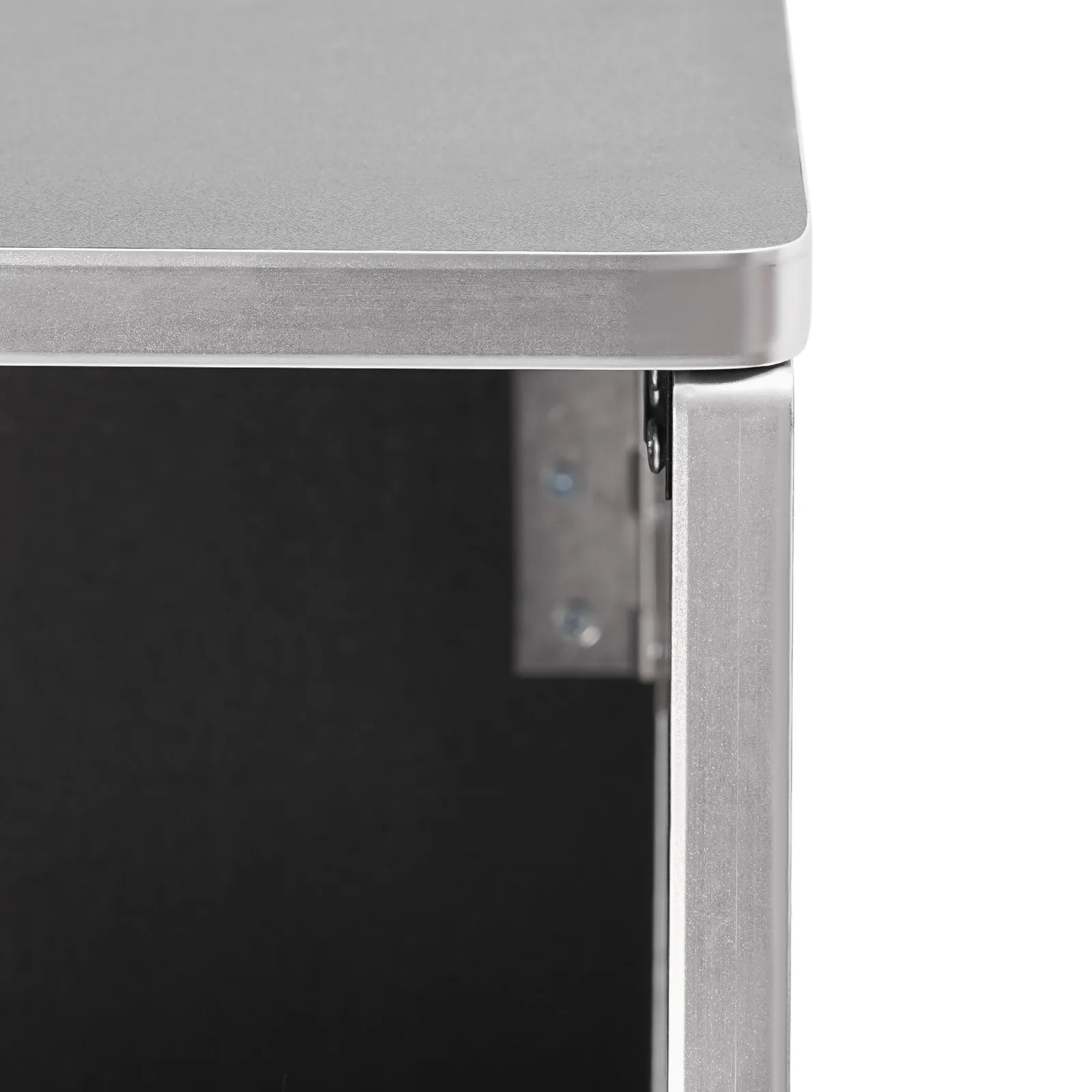 Foldable Bar, Portable Event Bar, Portable Bar Cabinet,Black aluminum double-layer open cabinet