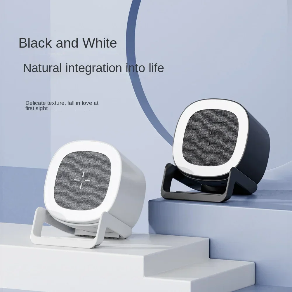 

With night lights 4-in-1 for mobile phone holder outdoor 15W wireless charging Portable Multifunctional Bluetooth speaker