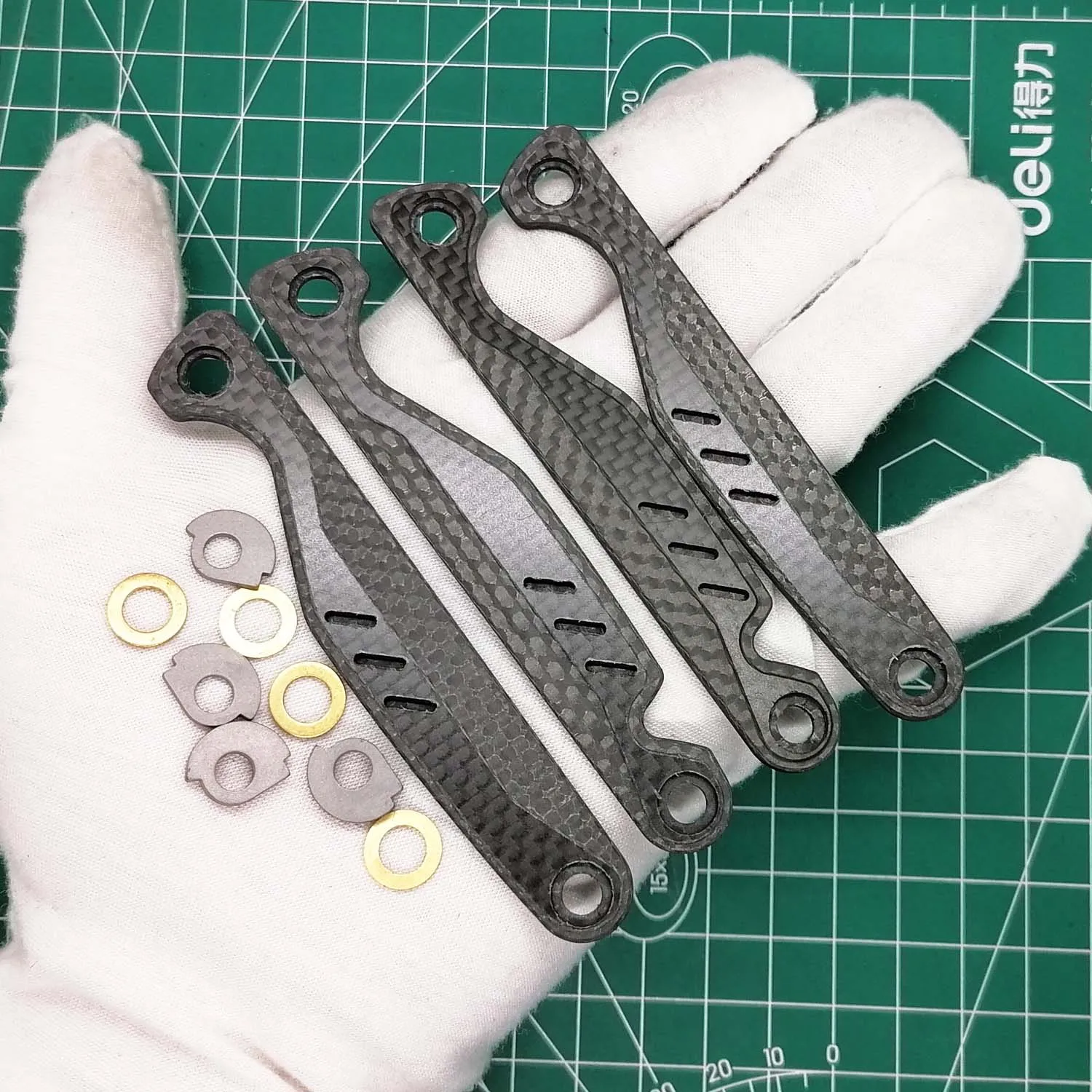 1 Set (4 Pcs) Hand Made Carbon Fiber Scales for Leatherman Charge TTI