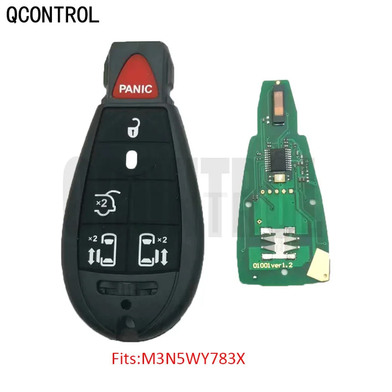 QCONTROL Car Remote Smart Key M3N5WY783X Durango Grand Caravan ID46 (7941) Chip433MHz for DODGE Charger Challenger Journey