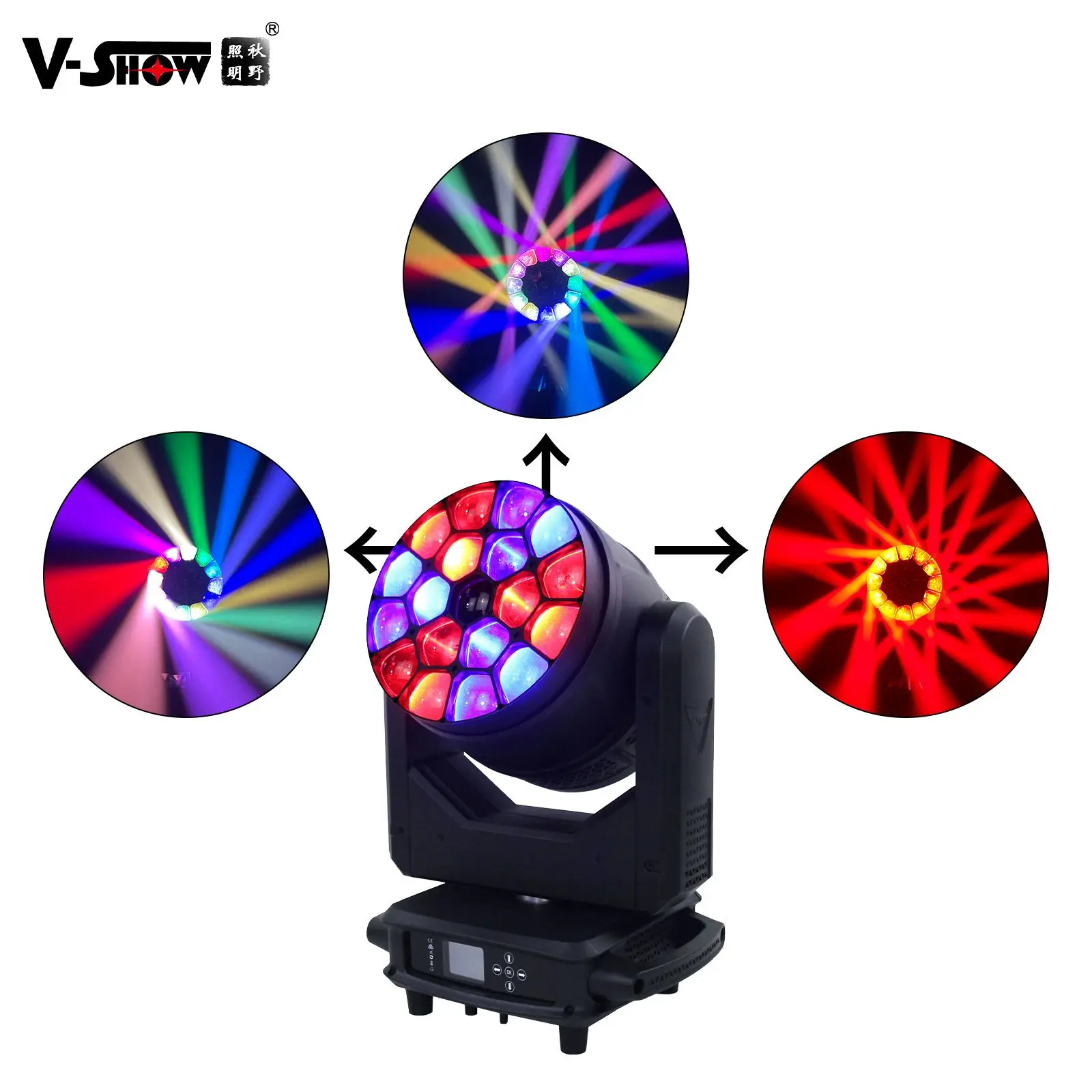 VSHOW R1940L Big Bee 19*40W Wash RGB Moving head light High Power LED Wash Moving head for Dj Concert