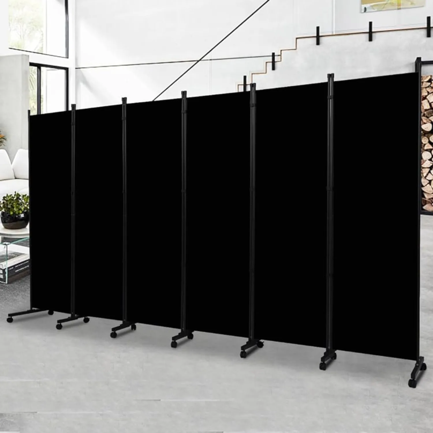 

Room Divider Portable 132'' Partition Room Dividers and Folding Privacy Screens 6 Panel Wall Divider for Room Separation