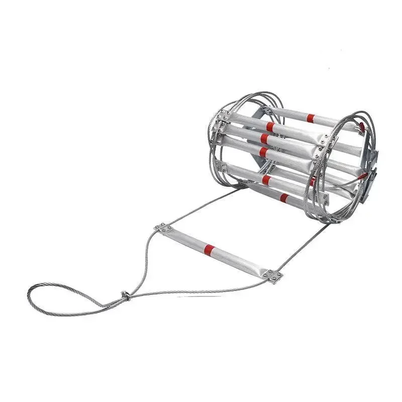 10m Aluminum Alloy Soft Ladder Training Rope Fire Ladder Household Escape Fire Rescue Wire Rope