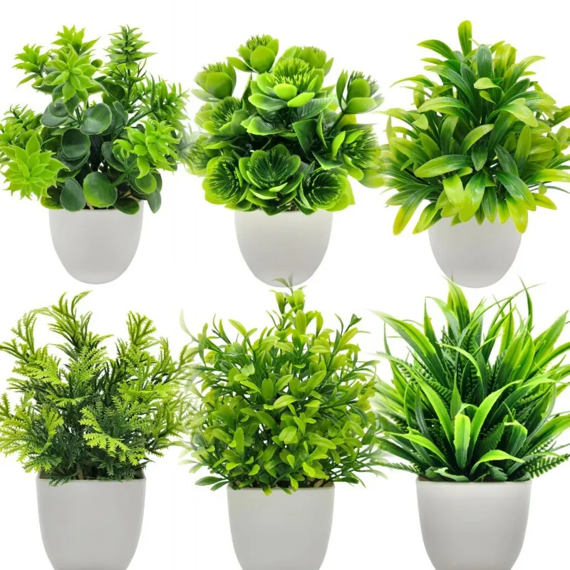 Artificial Plants with Plastics Pots for Home Decor