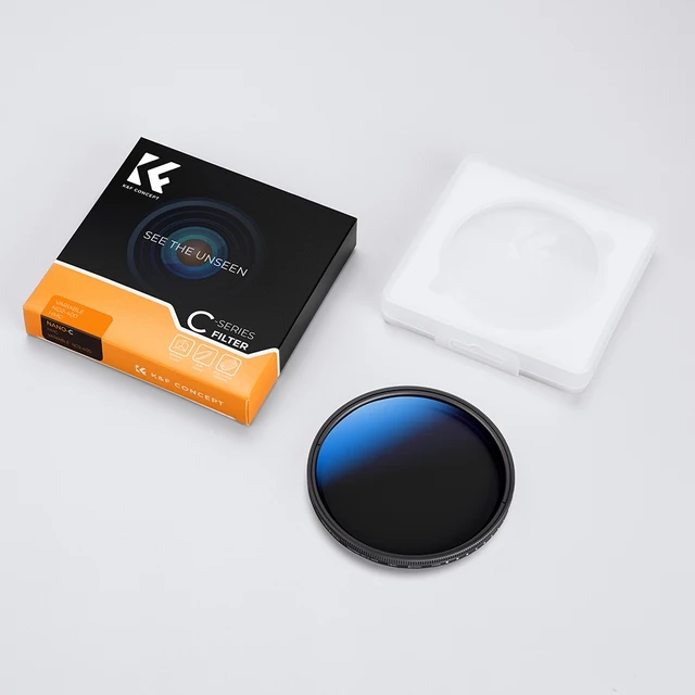 K&F CONCEPT ND2-ND400 Variable ND Filter Multi Coated 37/40.5/43/46/49/52/55/58/62/67/72/77/82mm Neutral Density Lens Filter 6