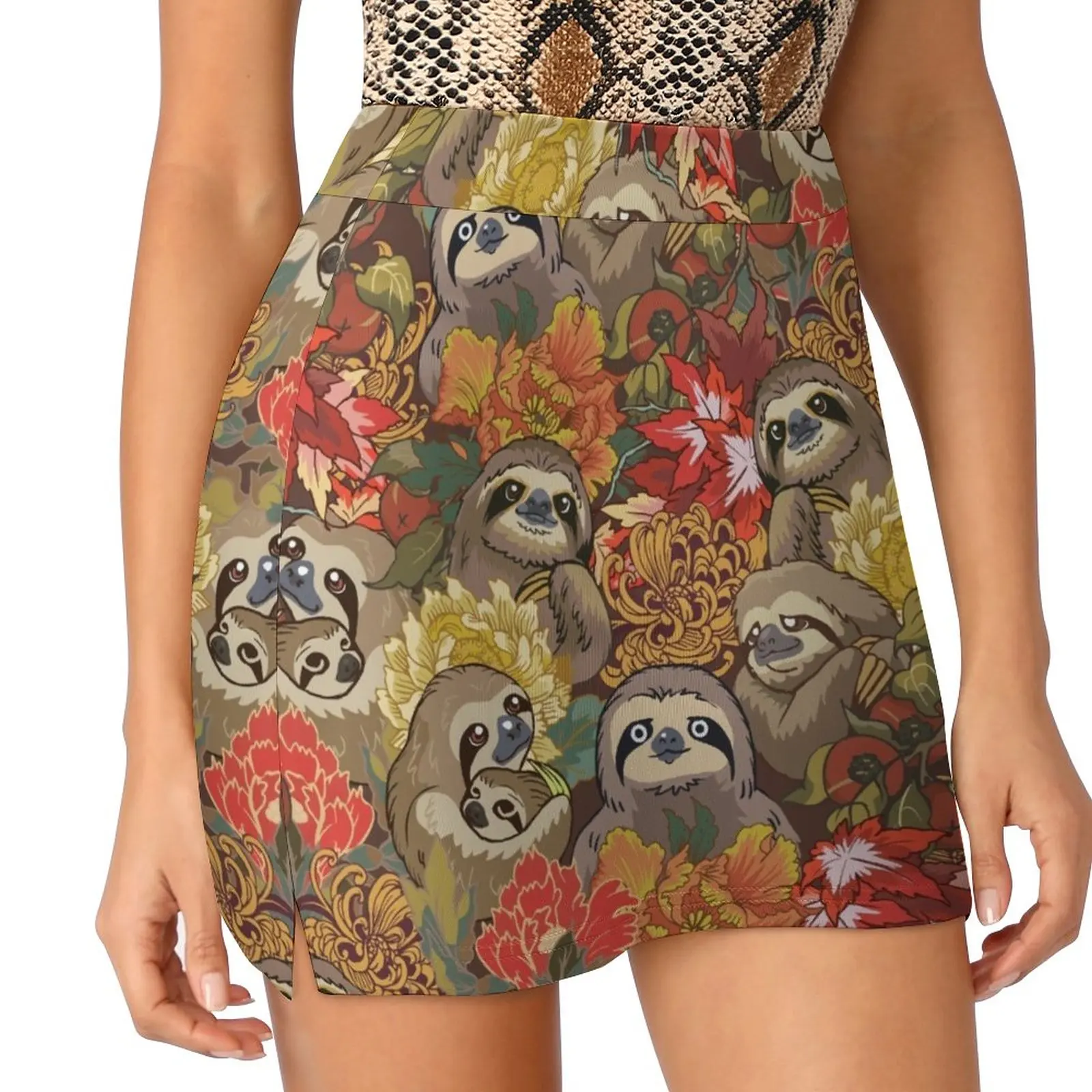 

Because Sloths Autumn Light proof trouser skirt skirt set Short skirts