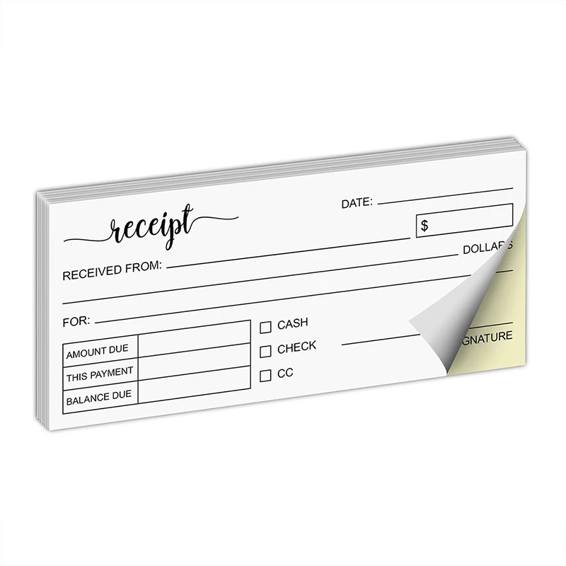 2 Packs 50-Set Receipt Pad, Carbon Duplicate Copy Sales Receipt Form Invoice Booklet Stores Warehouses Offices Restaurants 3 4x5 5 Handheld 2 Part Car - View #5