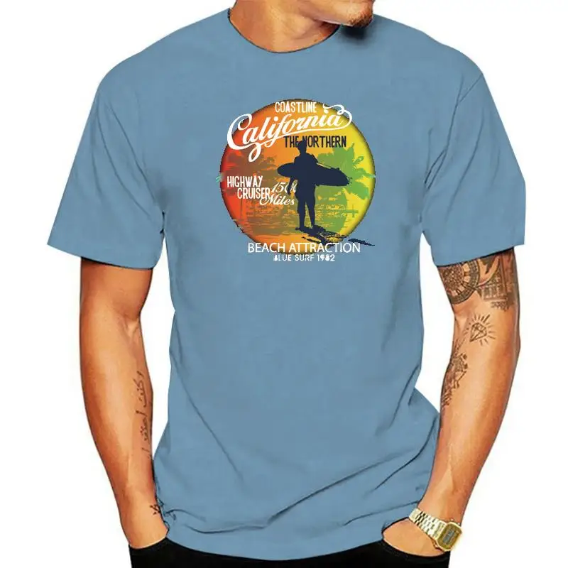 

New summer men's T-shirt beach surfing 100% cotton men's women's T-shirt high-quality short-sleeved T-shirt