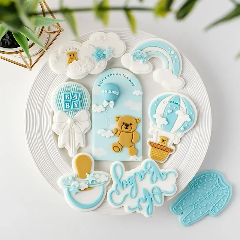 Cartoon Baby Shower Cookie Cutters and Embossers cookie cutter,baking mold,cookie mould,cookie printing mold,baking decorating tools,cookie maker press kit
