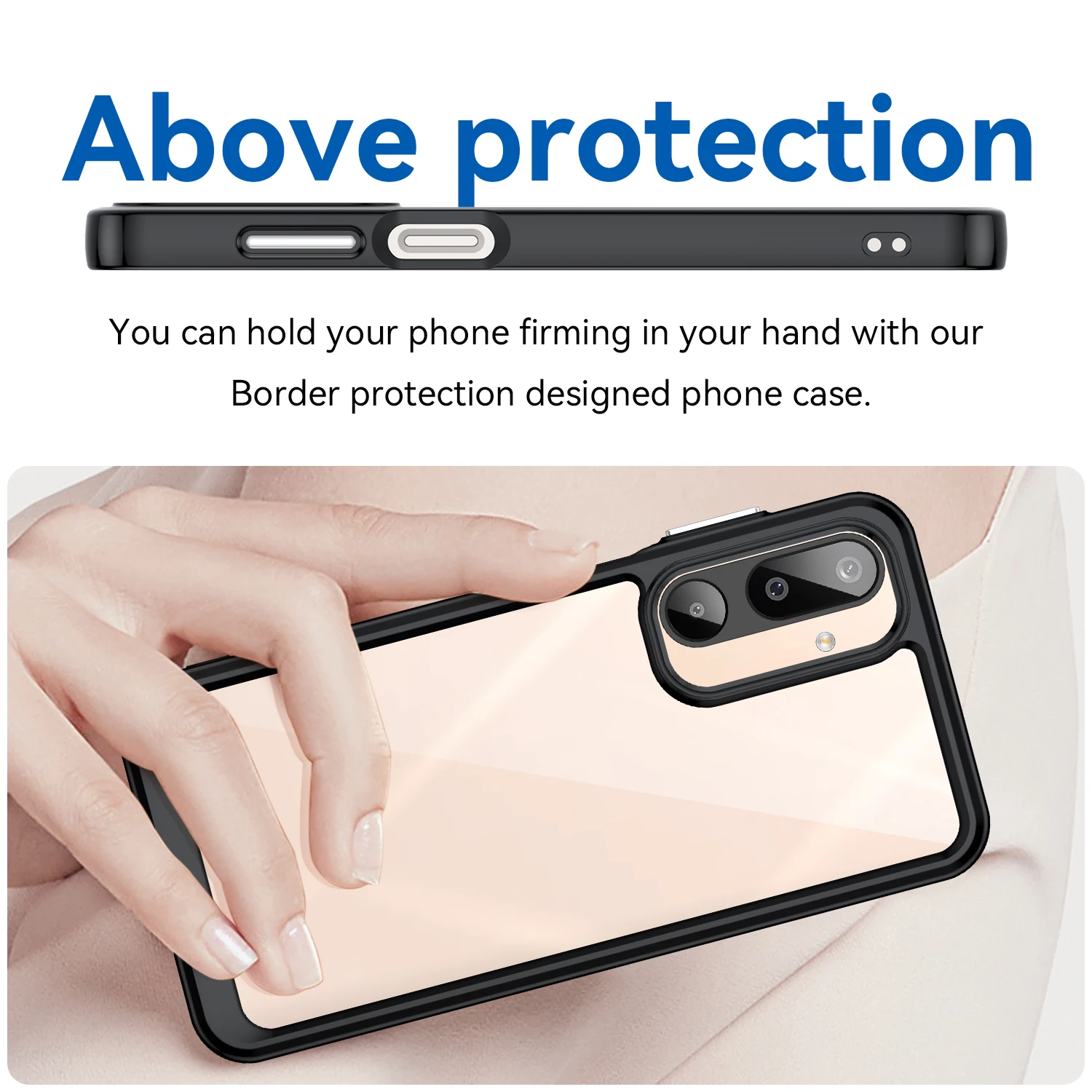 Clear Hard Translucent Phone Bumper Case