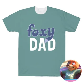 Foxy Dad Tee Zootopia 2 Nick Wilde Cartoon T Shirt Humor Foxy Print Short Sleeve Top Wpmen Men Couples Dress Creative Gift Shirt