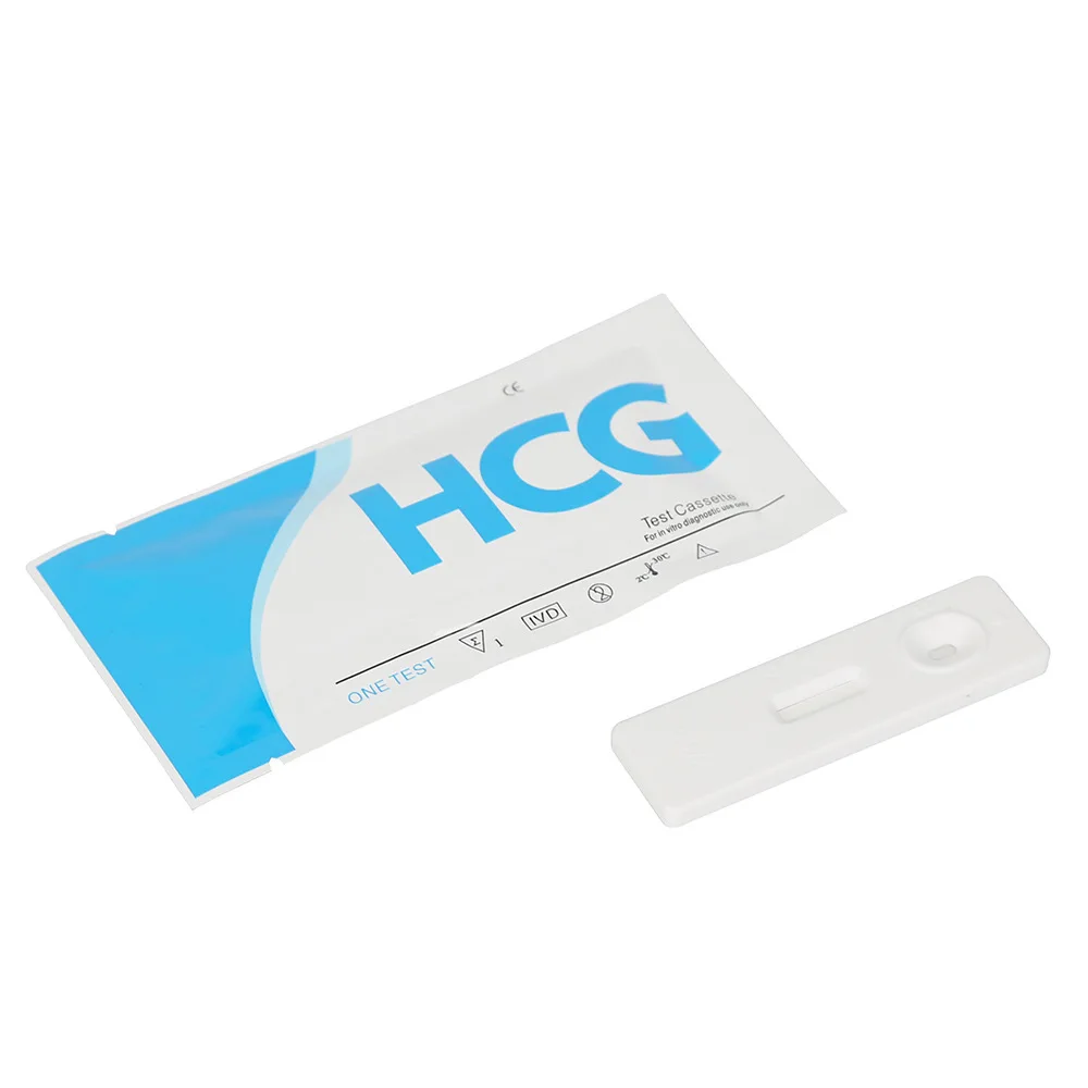 5pcs HCG Tester with Cup One-Step Over 99% Accuracy Test Card Rapid Response Early Fertility Tests Predictor Pregnancy Tests
