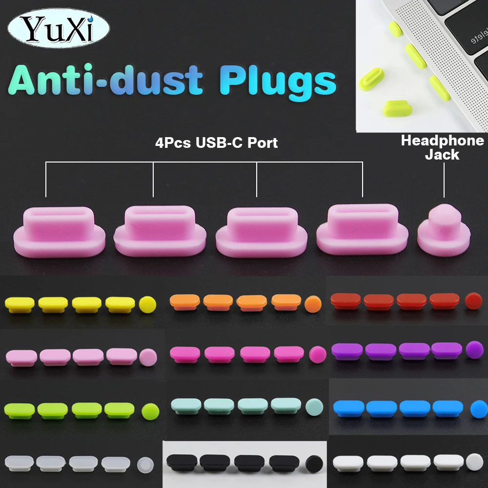Силиконовые пылезащитные заглушки для порта для сенсорной панели Macbook New 13 Air New Pro 13/15 for Pro 12 Retina for New Pro 16 A1932 A2179