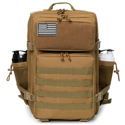 Enhanced Tactical Backpack with MOLLE System and Bottle Holder for Outdoor and Survival Activities (1.0 Tan)