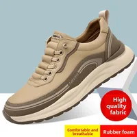 Men's Low-Top Fashionable Shoes Wear-Resistant Breathable Soft Bottom Casual Shoes Anti-Slip New Model Free Shipping