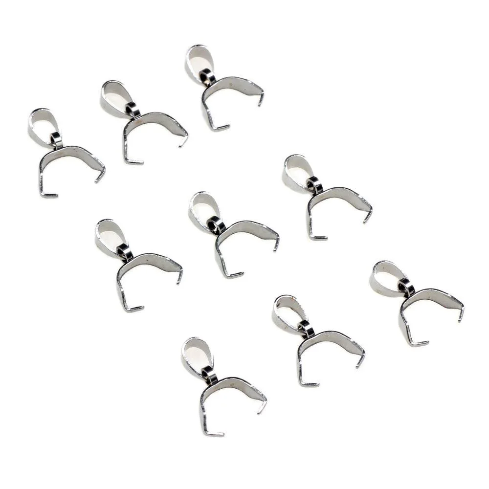 

12-48pcs/lot Stainless Steel Melon Seed Buckle Pendant Buckle Hook Clip Connector Charm Bail Bead Jewelry Discovery DIY Necklace