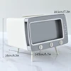 Creative 2 In 1 TV Tissue Box Desktop Paper Holder Dispenser Storage Napkin Case Organizer with Mobile Phone Holder 6