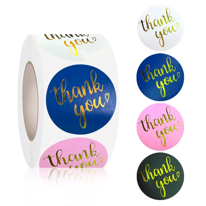 

500pcs 25mm Thank You Stickers Envelope Seal Labels Gift Packaging Stickers Wedding Party Offer Stationery Decorative Gifts