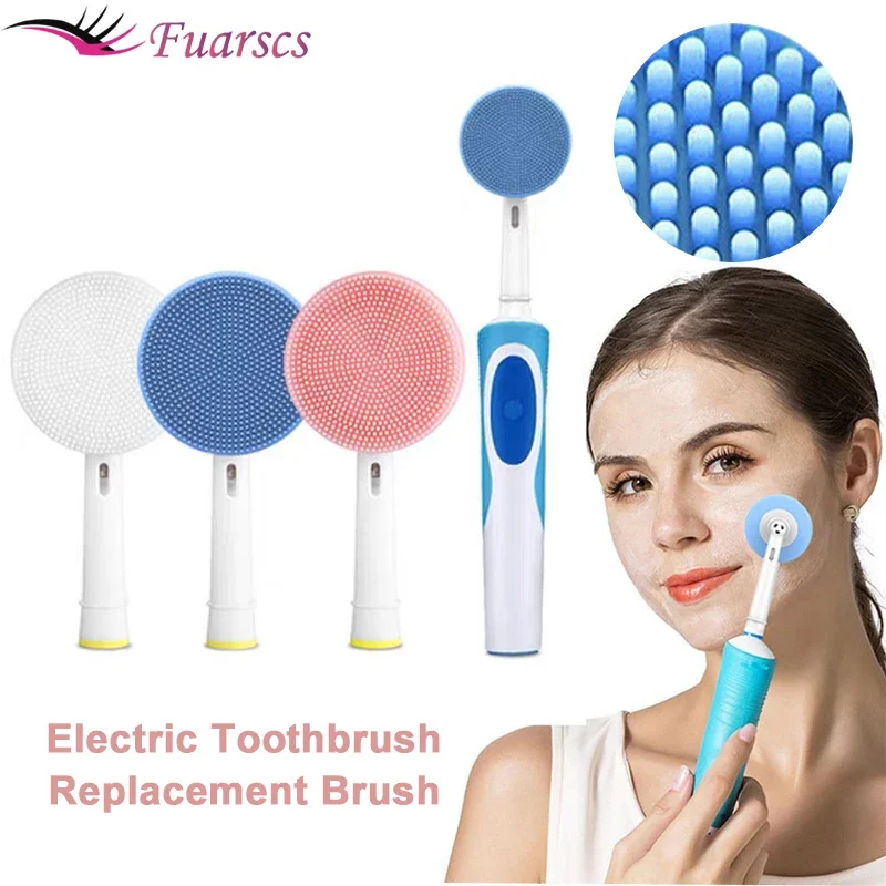 Electric Toothbrush Replacement Brush Heads Facial Cleansing Brush Head Electric Silicone Cleansing Head Face Skin Care Tools