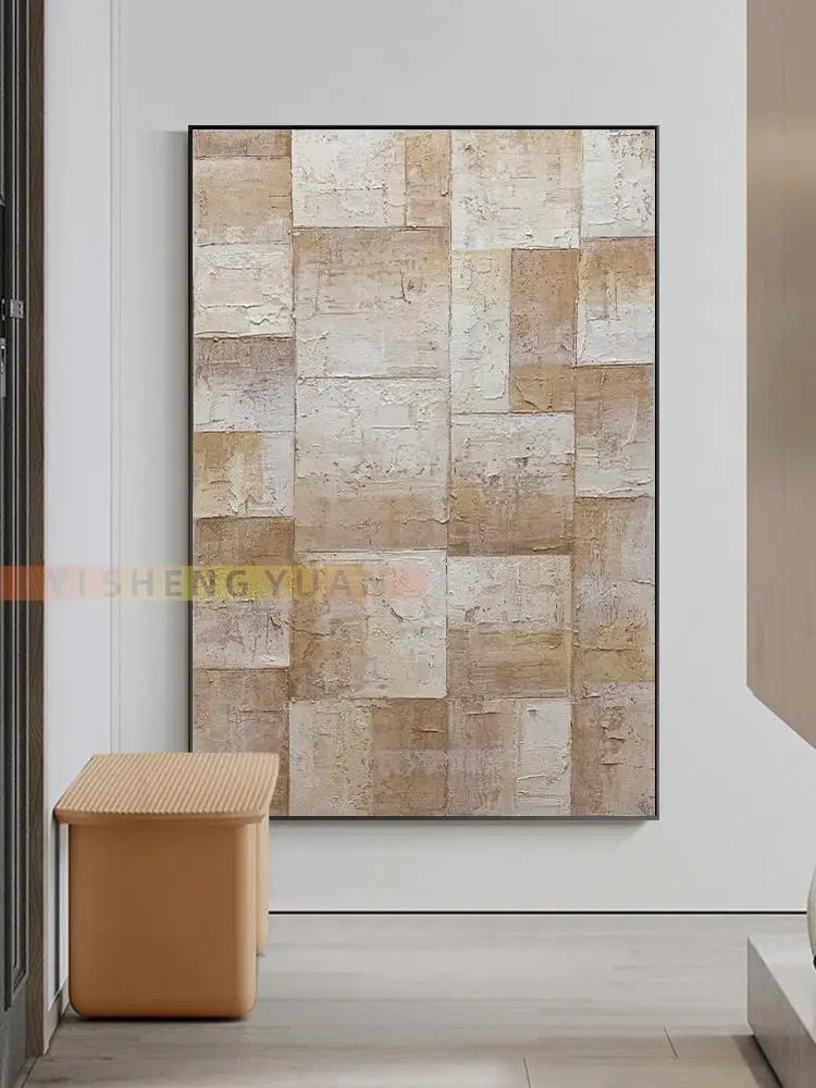 

Geometric Texture Hand-painted Knife Painting Frameless Art Canvas Picture Modern Abstract House Wall Decor Oil Painting Canvas