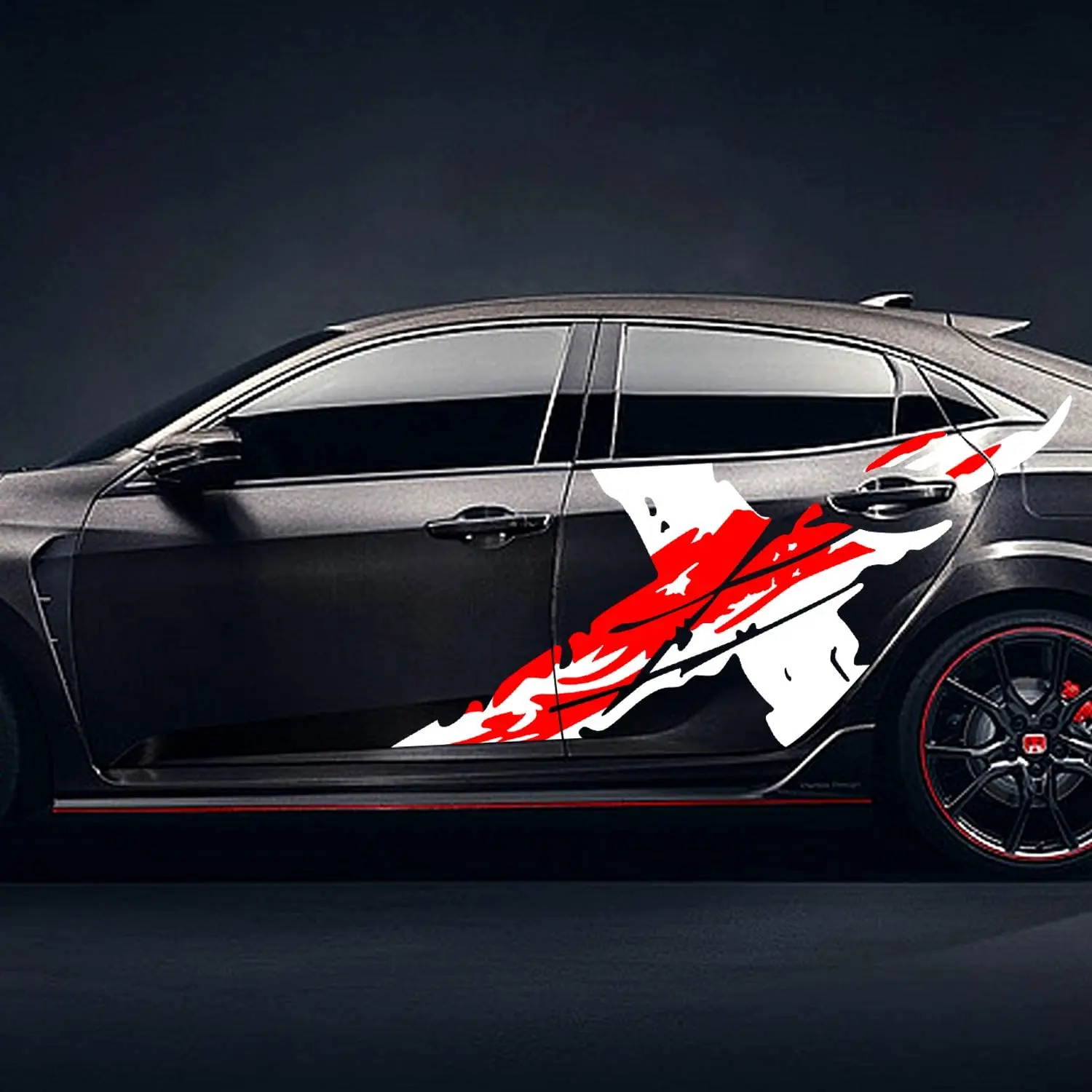 

2PCS Sport Racing Decal Rally Style Vinyl X Graphic Stripes Sticker Decoration Universal Fit for Sedan SUV Pickup Truck Car Body