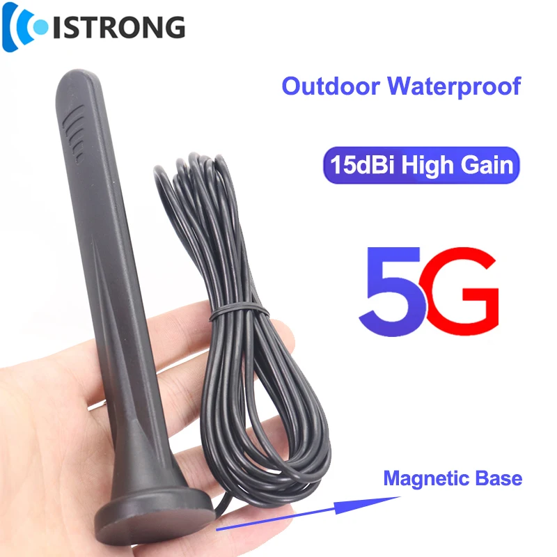 5G 4G 3G Gsm Antenna Di Comunicazione Full-Band Per Esterni 15Dbi Amplificatore Di Segnale Omni Per Modem Router Wifi Ts9 Cavo Sma 3M