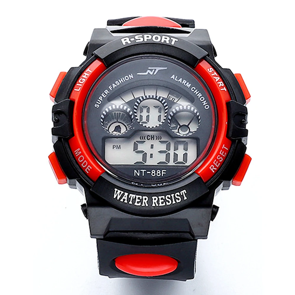 Colourful LED Lights Flashing Glow Up Boys Girls Kids Children's Day Party Gifts Digital Electronic Luminous Mens Watches Clock 3