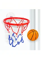Small Basketball Set Coordinated Wrist Solid Rubber Elastic Ball Children’s Exercise Shooting Table Game Toy