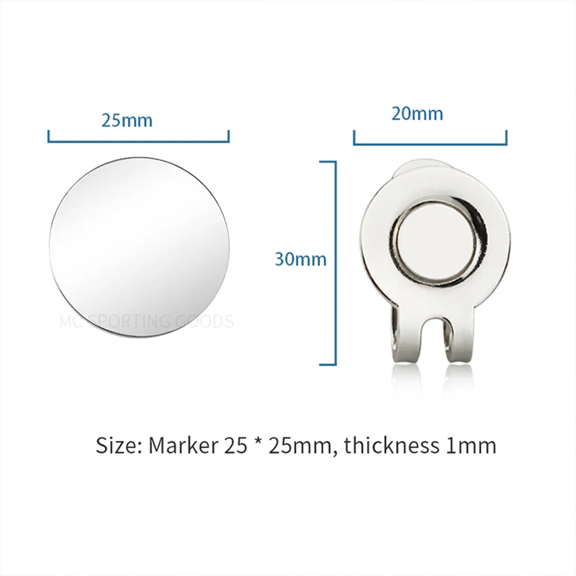 1pc Blank Marker With Magnetic Golf Hat Clips Golf Ball Marker Men Women Golfer Gifts Accessories for Gloves Hats Bags golf ball mark golf hat clip