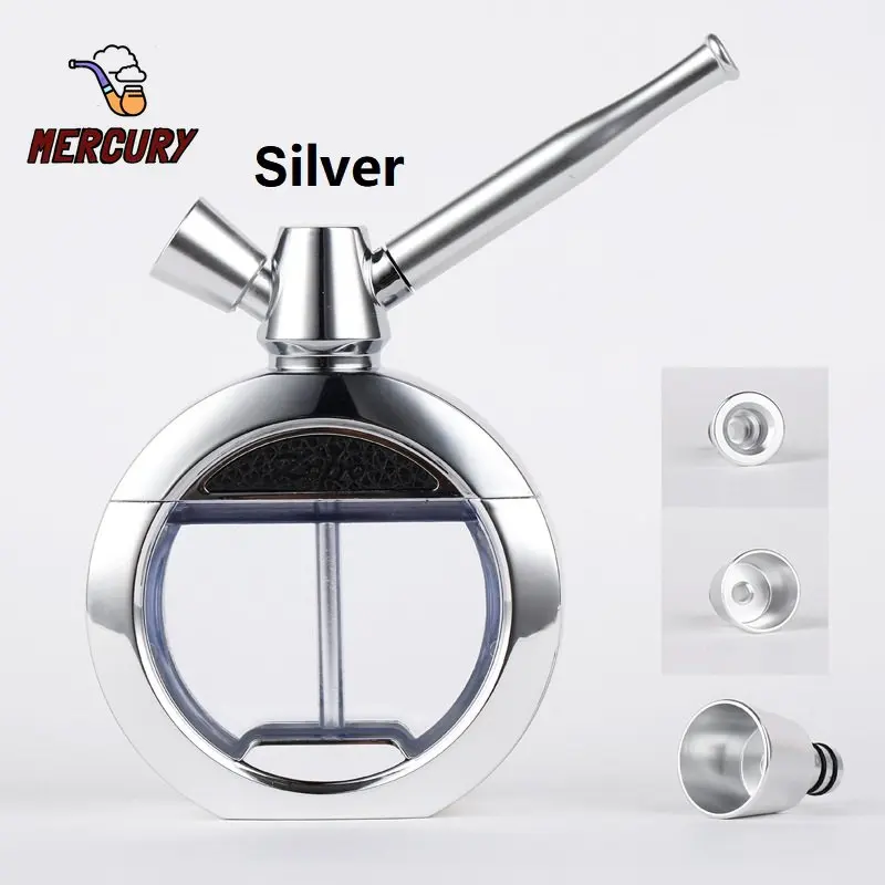 MERCURY Double Filter Water Smoking Pipe Zinc Alloy Hookah Set For Men and Women Dry Herb Grass Tobacco Pipes tobacco pipe,herb smoking pipe,smoking pipe,hookah water pipe