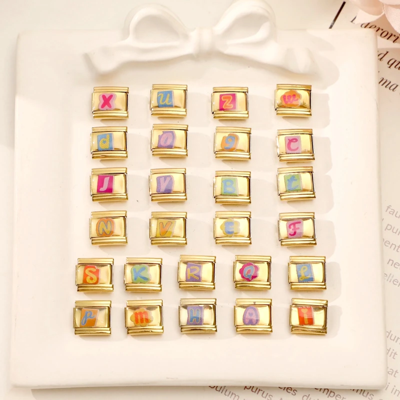 Creative English Letter Gold Charm Bracelet