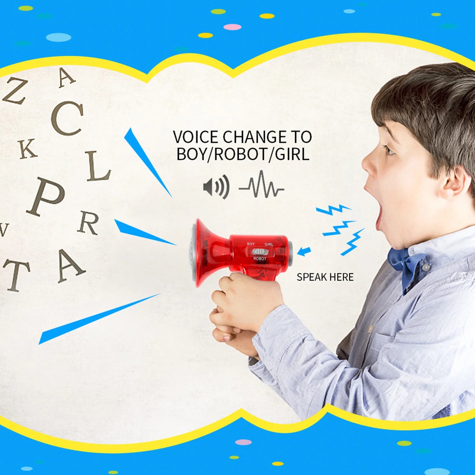 HOT SALE Funny Multi Voice Changer Amplifier 3 Different Voices Fun Toy Speaker Kids Educational Toys For Children Girl Gift 2