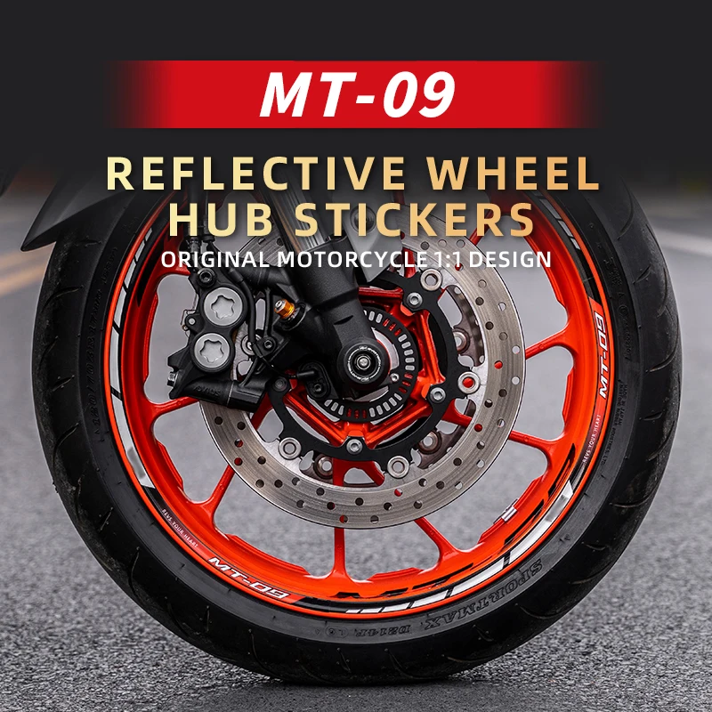 Used  for YAMAHA MT09 Motorcycle Wheel Rim Area Refit Motor Bike Decals The Color Can Be Choose Of Wheel Hub Stickers