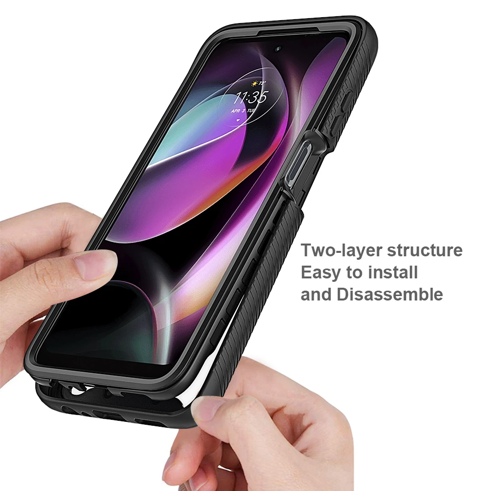 Enhanced Dual-Layer Rugged Armor Sky Case - Shockproof, Hybrid TPU/PC Hard Back Cover
