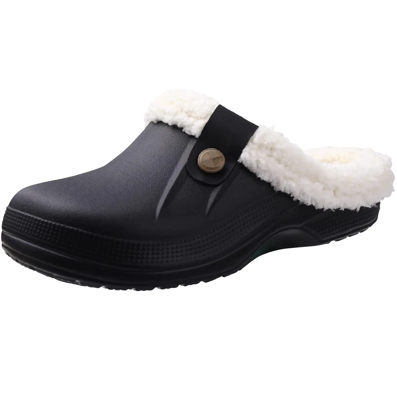 Unisex Winter Plush Fur Waterproof Slippers – Versatile Indoor and Garden Footwear