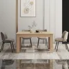 Extendable Dining Table for 6-10 Person, Wooden Dining Room Table, Meeting for Small Kitchens, Dining Office Areas 5