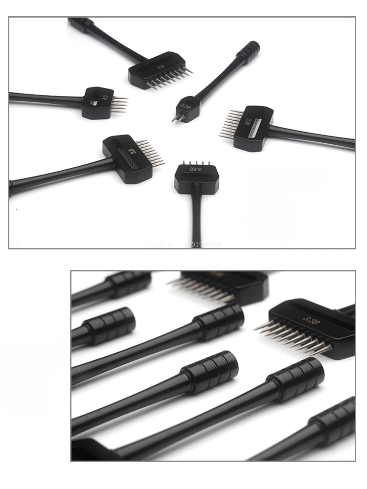 2Teeth/5 Teeth/10 Teeth Replaceable Head Hand Stitching Line Hole Punching Tool DIY Leather Bag/watchband Auxiliary Sewing Tool