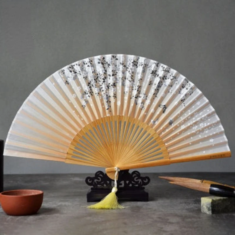 

Folding Fan Bamboo Woman Hand Fan Ventilatore Japanese Style Ventilador Abanicos Para Boda Portable Summer Hanfu Props Gift