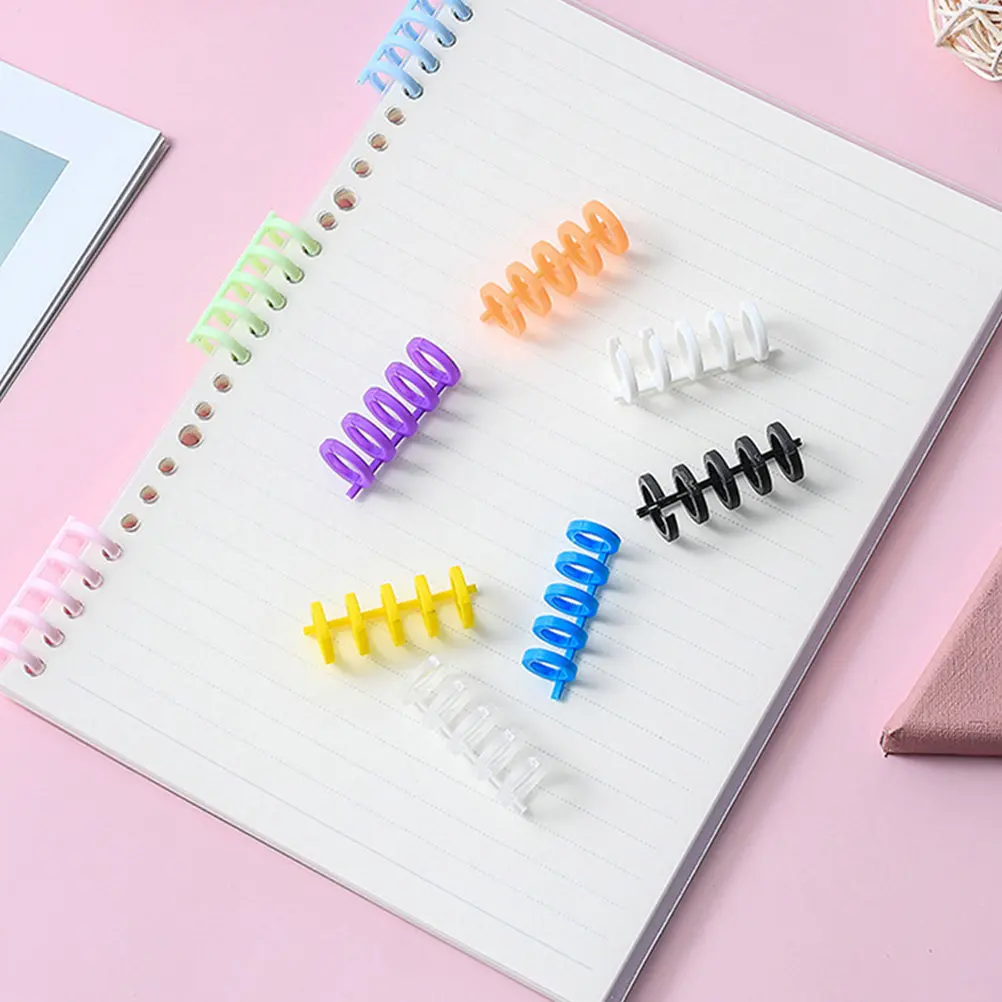 10Pcs Plastic Notebook Coil Bindings Colorful Spiral Binding Spines ...