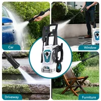 Pistolet de lavage haute pression électrique YOFIDRA 200 bars, 2200W, pour voiture, jardin et industrie, pulvérisateur d'eau 180 °   Buse réglable 2