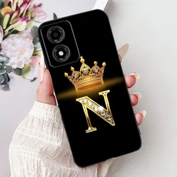 Luxury Fashion Letters Soft Silicone Phone Case - Elegant Back Cover s for Motorola Moto E14 (9N)