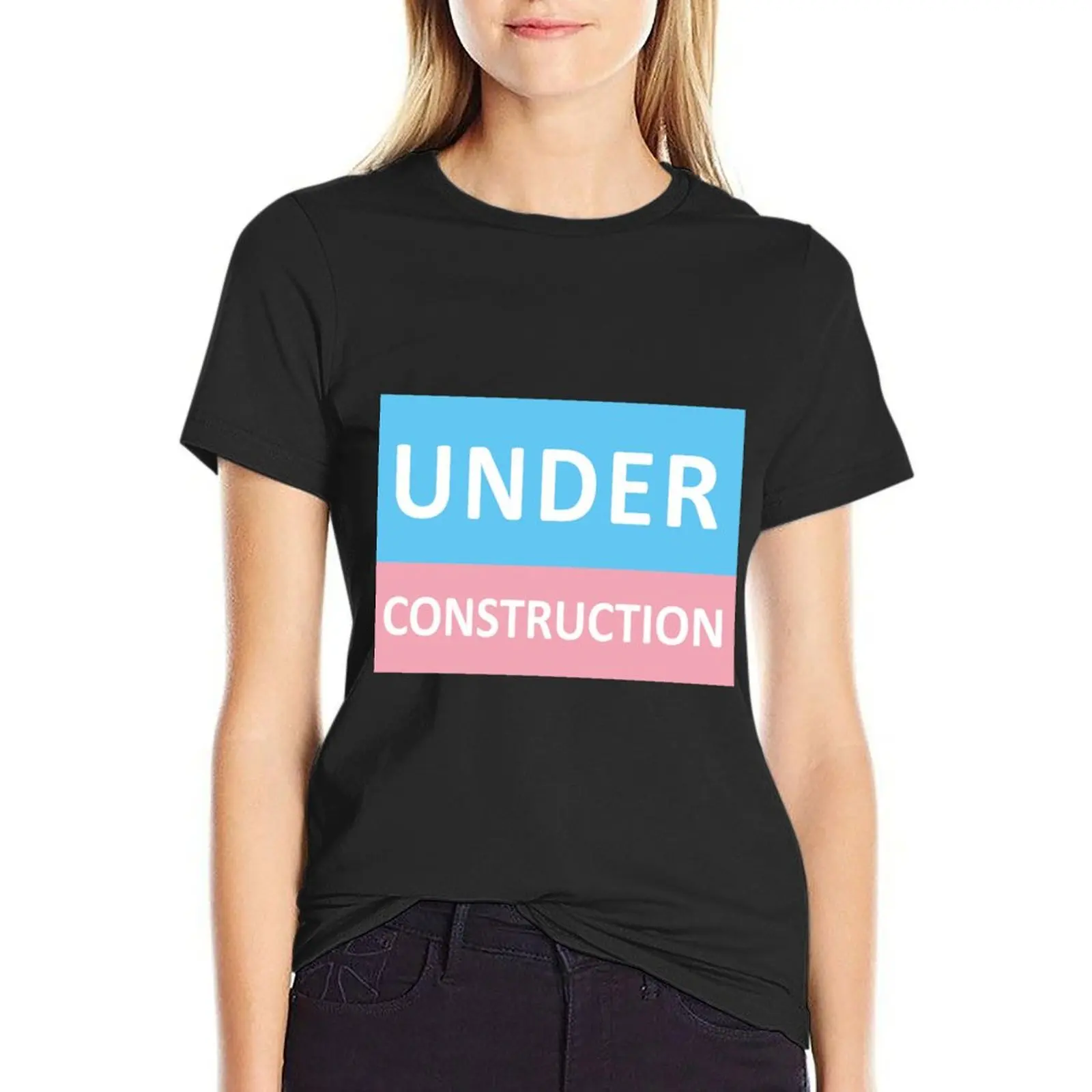Under construction T-Shirt cute clothes summer tops Women's clothing