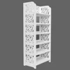 Wood-plastic Board Six Tiers Carved Shoe Rack White A Living Room Furniture 1