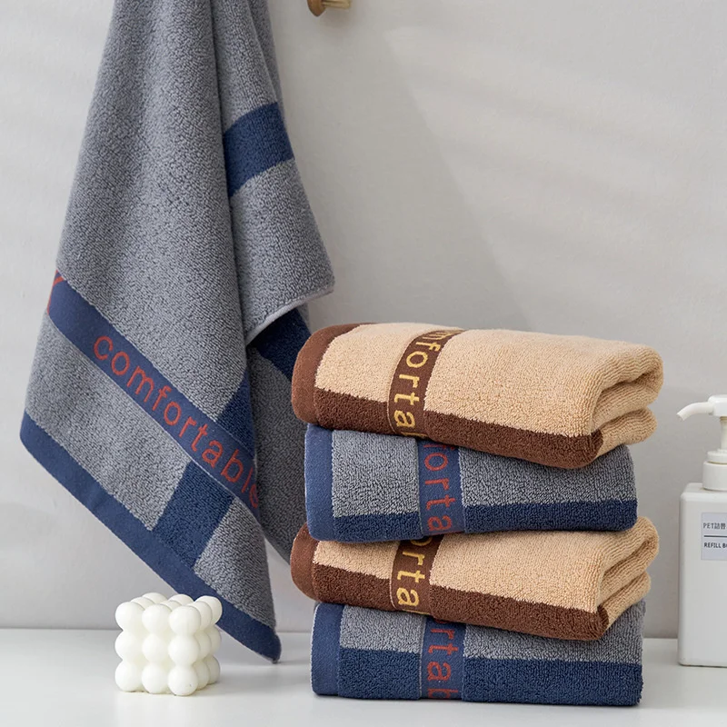 40x90cm-Men-s-Cotton-Jacquard-High-Quality-Large-Face-Towel-Bathroom ...