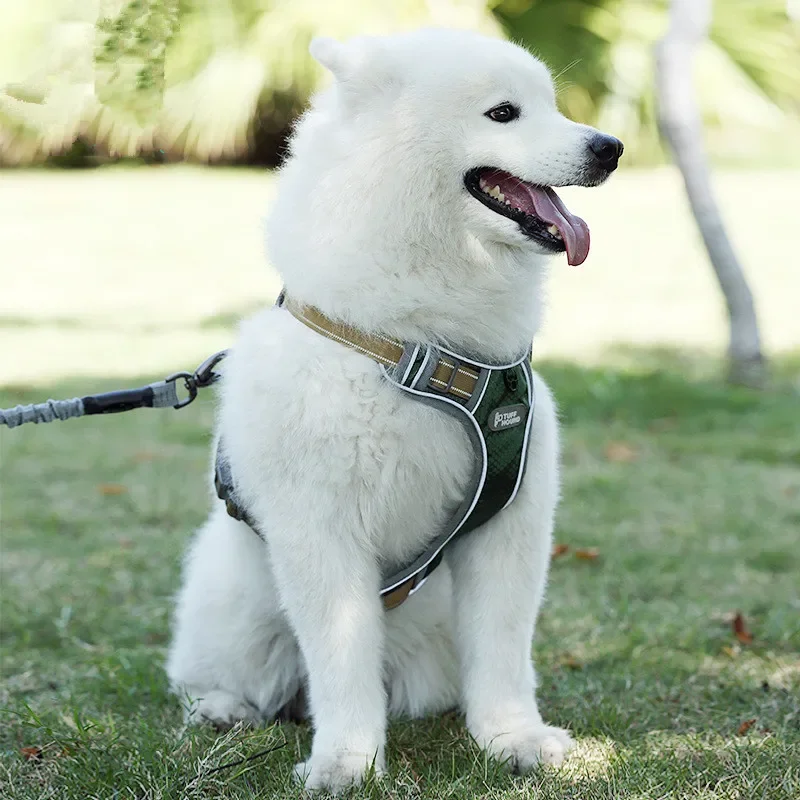 No-Pull Reflective Dog Harness Vest with Handle Anti Burst Front Clip Large Dog Harness for Training Walking Control