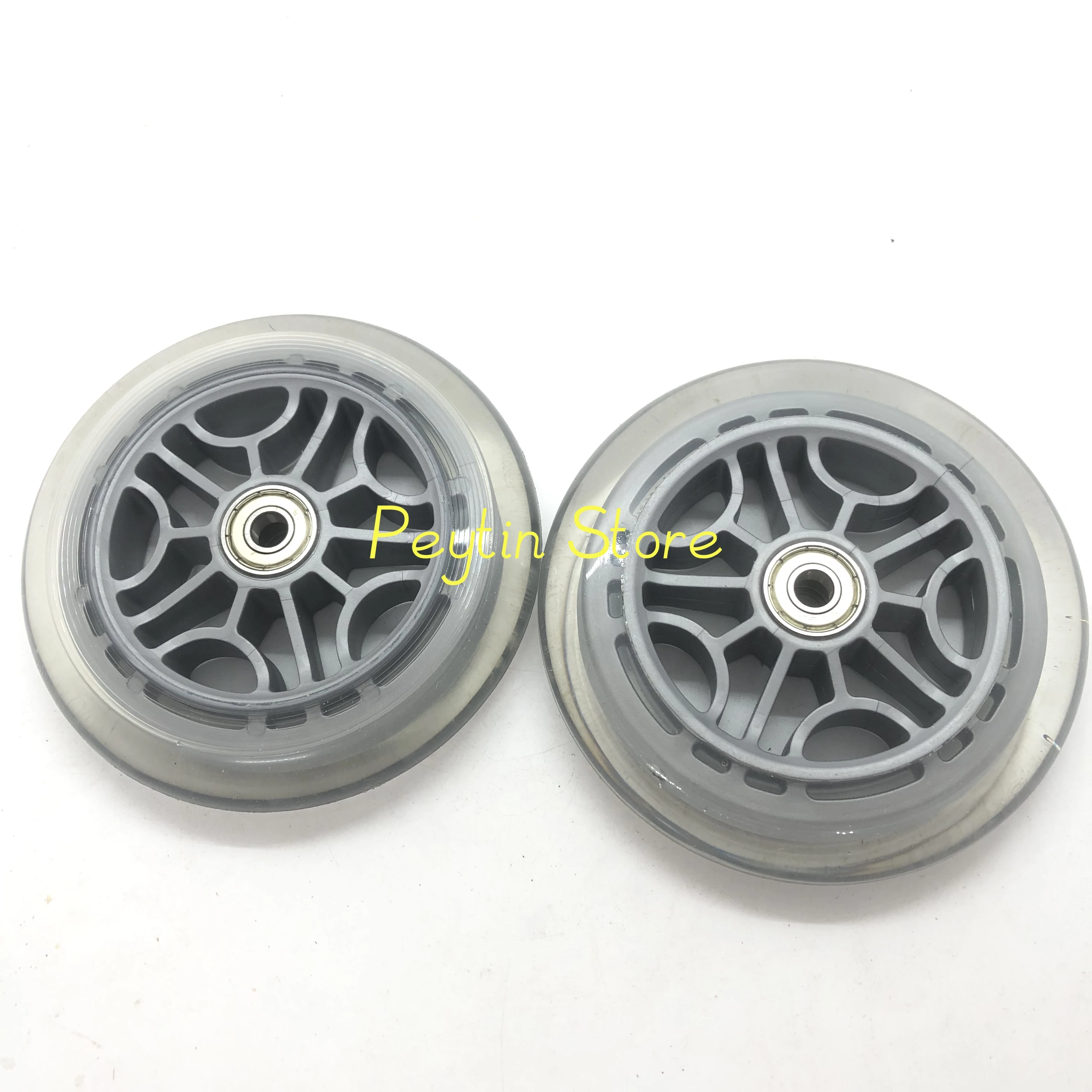 Roda Elástica Silenciosa do Reboque Roda Deslizante da Placa do Plutônio Roda de Compras 120 mm Diâmetro x 24 mm Largura 10 mm Peças
