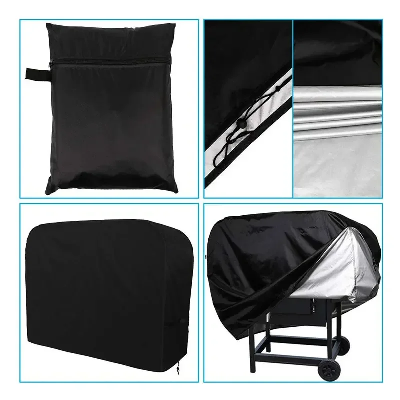 420D Oxford Cloth Cover Outdoor Dust Waterproof UV Rain Heavy-Duty BBQ Grill Cover Anti Heavy Duty Weber Protective Grill
