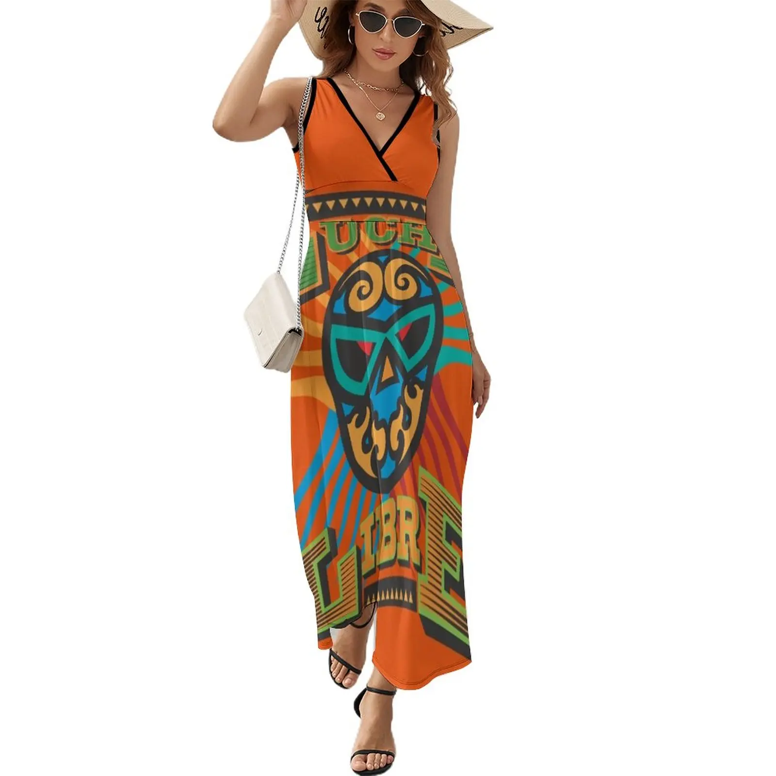 

Lucha Libre Sleeveless Dress dress korean style elegant dresses plus sizes